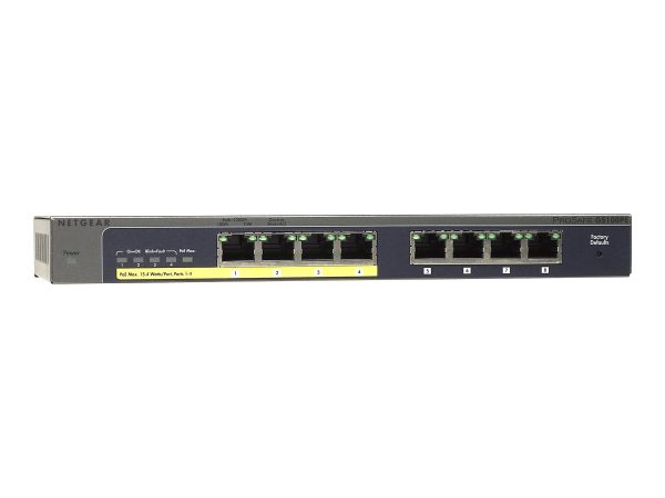 NETGEAR Plus GS108PE 8-Port Gigabit PoE Web Managed (Plus)  (NET-GS108PE-300NAS)