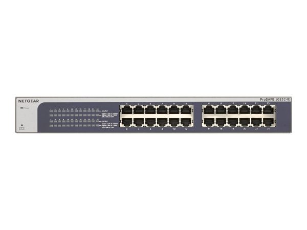NETGEAR Plus JGS524Ev2 - switch - 24 ports - managed - rack (NET-JGS524E-200NAS)