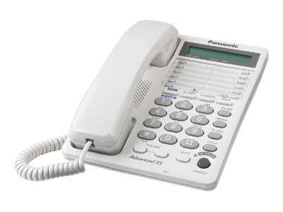 Panasonic KX-TS208W - corded phone - 3-way call capability (KX-TS208W)