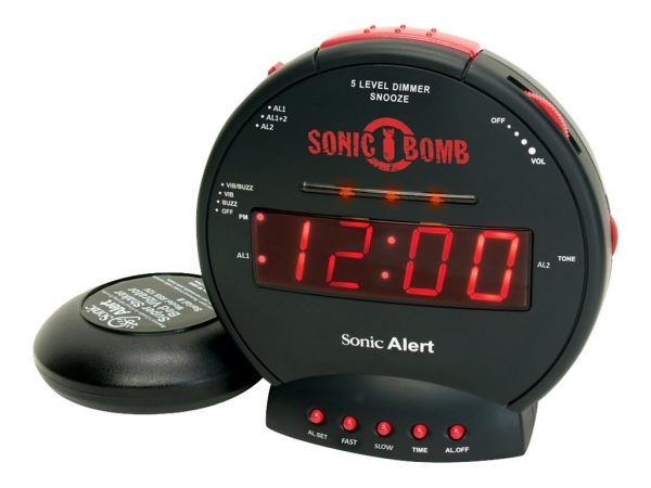 Sonic Alert Sonic Bomb - alarm clock - electronic - desktop (SA-SBB500SS)