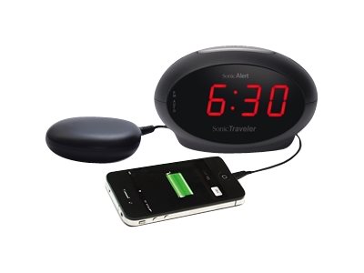 Sonic Traveler SBT600SS - alarm clock - electronic - desktop (SA-SBT600SS)