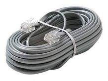 Steren phone cable - 15 ft - silver (ST-306-015SL)
