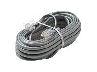 Steren phone cable - 50 ft - silver (ST-304-050SL)