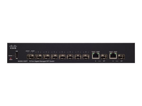 Cisco 250 Series SG350-10SFP - switch - 10 ports - managed (SG350-10SFP-K9)