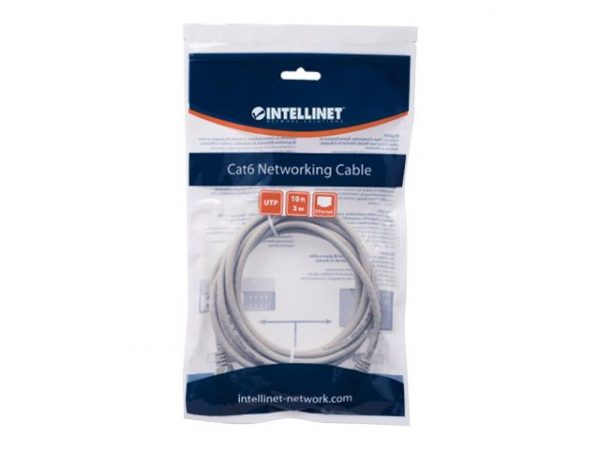 Intellinet Network Patch Cable, Cat6, 2m, Grey, CCA, U/UTP, PVC, RJ (ITL-334112)