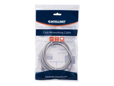 Intellinet Network Patch Cable, Cat6, 3m, Grey, CCA, U/UTP, PVC, RJ (ITL-334129)