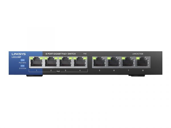Linksys Business LGS108P - switch - 8 ports - unmanaged (LI-LGS108P)