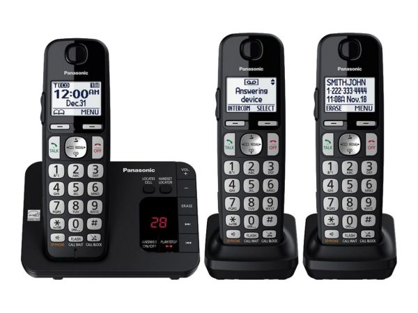 Panasonic KX-TGE433 - cordless phone - answering system with caller (KX-TGE433B)