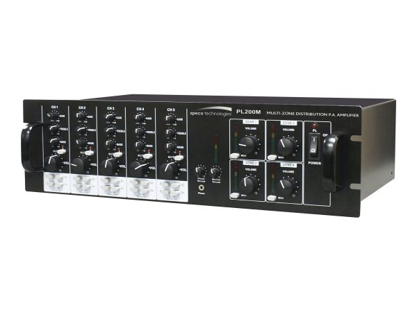 Speco PL200M mixer amplifier - 5-channel (SPC-PL200M)