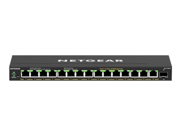 NETGEAR 16-Port High-Power PoE+ Gigabit Ethernet Plus Switch ( (GS316EPP-100NAS)