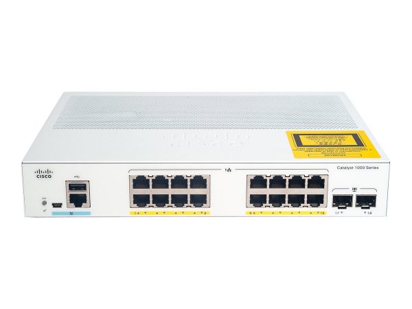 Cisco Catalyst 1000-16P-E-2G-L - switch - 16 ports - managed  (C1000-16P-E-2G-L)