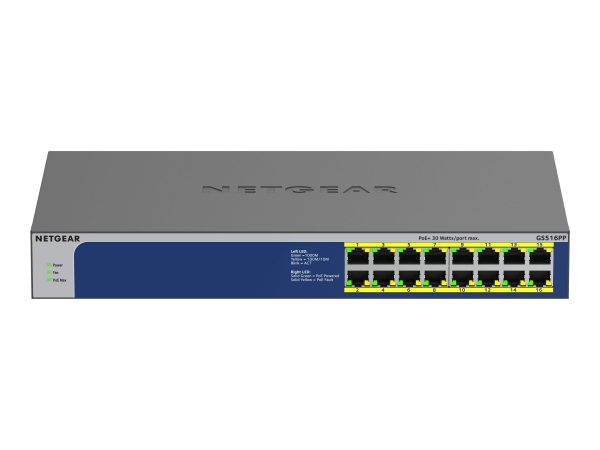 NETGEAR GS516PP - switch - 16 ports - unmanaged - rack-mountabl (GS516PP-100NAS)